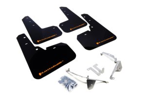 Subaru XV Crosstrek Mud Flaps - Front + Rear - Rally Armor - UR - Black/Orange - `13-`17 Subaru XV Crosstrek Mud Flaps - Front + Rear - Rally Armor - UR - Black/Orange - `13-`17
